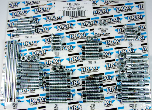 Drag Specialties - Drag Specialties Complete Motor Chrome Socket-Head Bolt Set - Smooth - MK699S