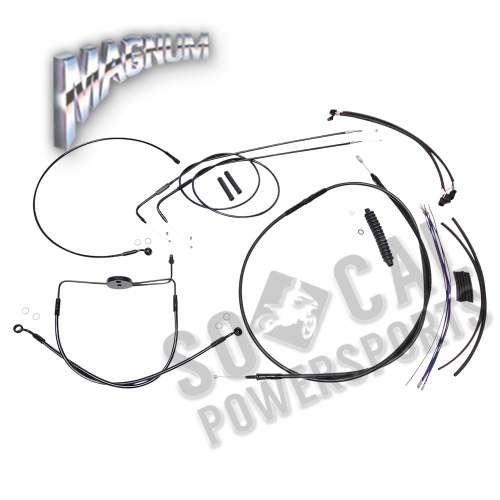 Magnum - Magnum Black XR Handlebar Installation Kit with Black Fittings for 12-14in. Ape - 486201