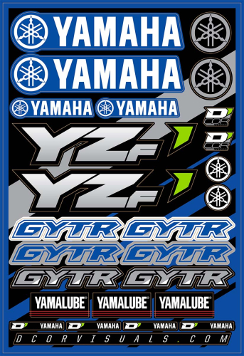 DCOR - DCOR Decal Sheet - Yamaha YZF - 40-50-100