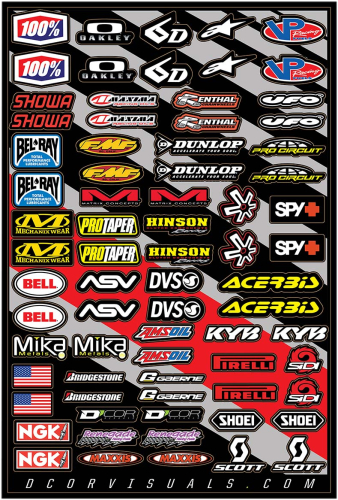 DCOR - DCOR Decal Sheet - Misc MX Logo 2.0 - 40-90-113