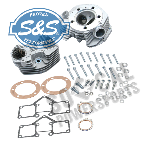 S&S Cycle - S&S Cycle Super Stock Cylinder Heads (Band Intake) - 3-5/8in. Bore - Natural Finish - 90-1499