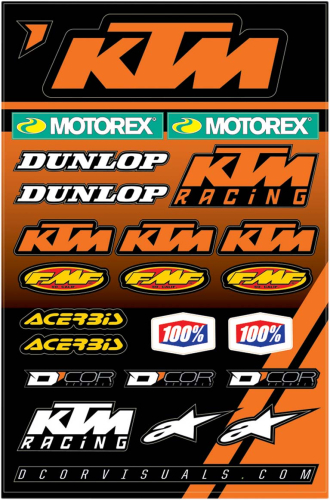 DCOR - DCOR Decal Sheet - KTM 3 - 40-30-102