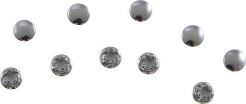 Drag Specialties - Drag Specialties Chrome Steel End Plugs for Allen-Head Bolt (10pk) - 1/4in. - MBP0514