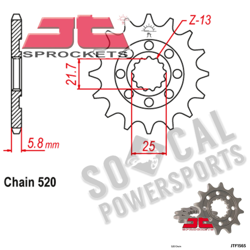 JT Sprockets - JT Sprockets Steel Front Sprocket - 12T - JTF1565.12