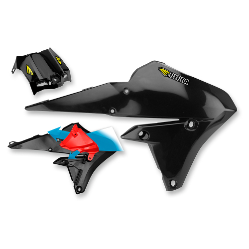 Cycra - Cycra Powerflow Intake Radiator Shrouds - Black - 1CYC-1778-12