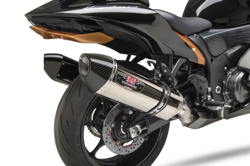 Yoshimura - Yoshimura R-77 Street Series Slip-Ons - Stainless Steel Muffler - Carbon Fiber End Cap - 1121120520
