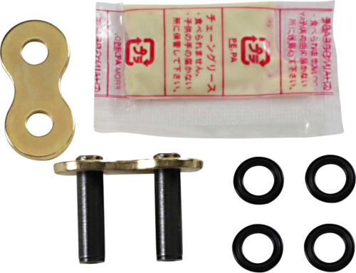 D.I.D - D.I.D Rivet Connecting Link 525VX3 Series X-Ring Chain - Gold - ZJ525VX3G