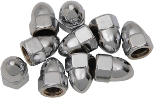 Drag Specialties - Drag Specialties Chrome Acorn Nuts - 3/8in.-24 - MPB108