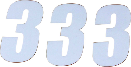 DCOR - DCOR Individual Numbers 4in. - No.3 - White - 45-14-3