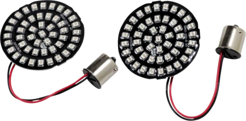 Drag Specialties - Drag Specialties LED Inserts for Bullet Style Turn Signals with 1156 Contact Base - Red - 2020-1811