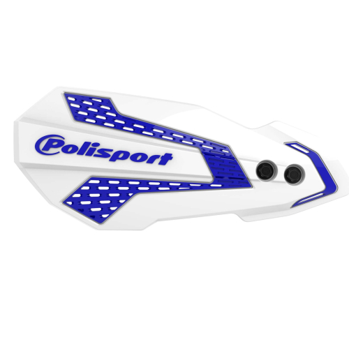 Polisport - Polisport MX Flow Perch Mount Handguard - White/Blue - 8308200016