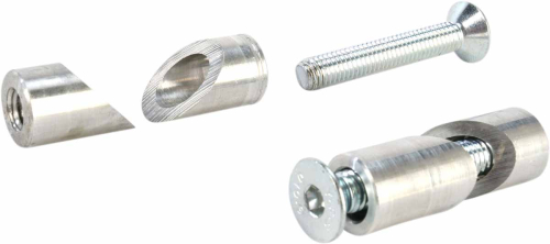 Moose Racing - Moose Racing Outer Handguard Mount (Taperlock Insert) for Moose Aluminum Handguards - Twinwall Bar - Silver - 50-033TW