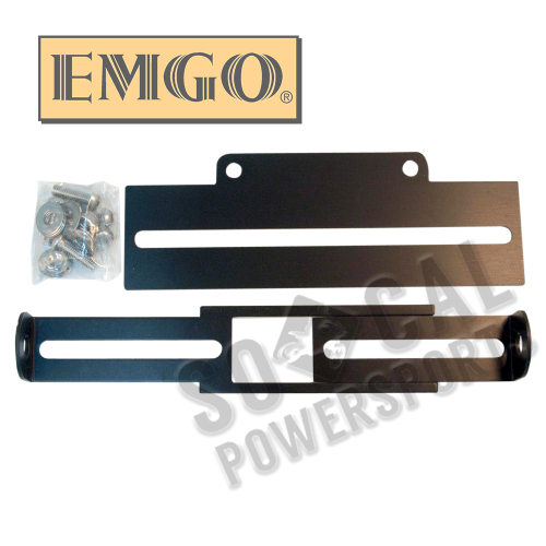 Emgo - Emgo Universal License Plate Bracket - Black - 86-42654
