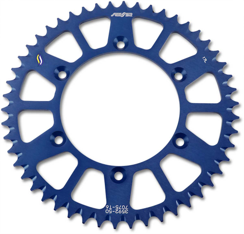 Sunstar - Sunstar Works Triplestar Aluminum Rear Sprocket - 50T - Blue - 5-359250BL