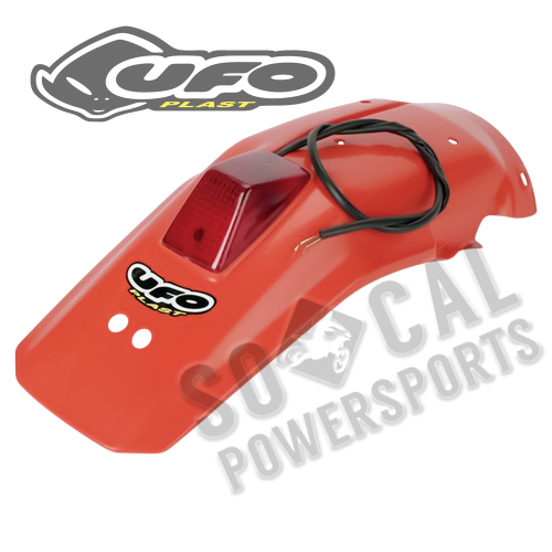 UFO Plastics - UFO Plastics Enduro Rear Fender with Light - 90 CR Orange - XR02650121