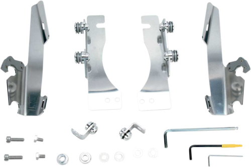 Memphis Shades - Memphis Shades Trigger-Lock Mount Kit for Batwing Fairing and Fats/Slim Windshields - Polished - MEM8979
