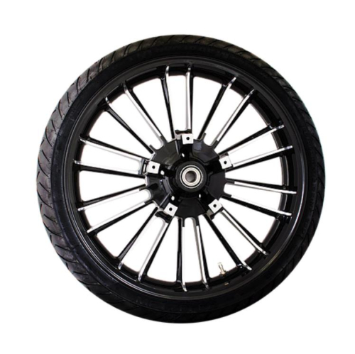 Coastal Moto - Coastal Moto Precision Cast Atlantic 3D Front Wheel with Tire - 21x3.5 - Black - METATL213BC