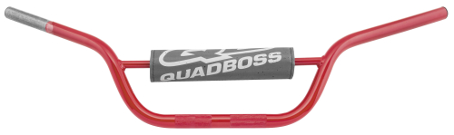 QuadBoss - QuadBoss Carbon Steel ATV Bend Handlebar - High Bend - Red - 110440