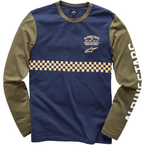 Alpinestars - Alpinestars Kickstart Long Sleeve T-Shirt - 1037-42004-70-L - Navy - Large