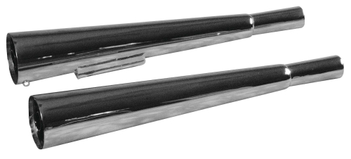 Mac - Mac Straight Megaphone Universal Dual Mufflers - 1.5in. - Chrome - 009-0312