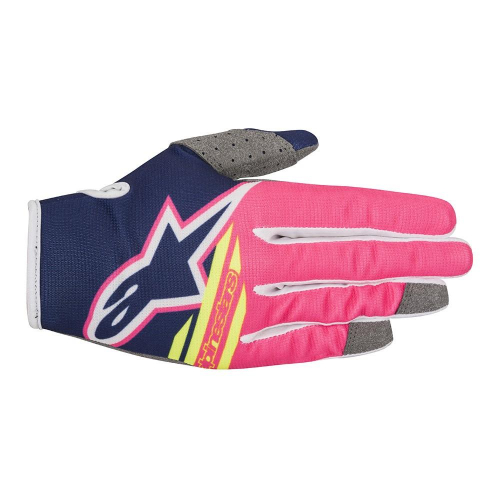 Alpinestars - Alpinestars Radar Flight Youth Gloves - 3541818-7032-M - Dark Blue/Pink Fluo/White - Medium