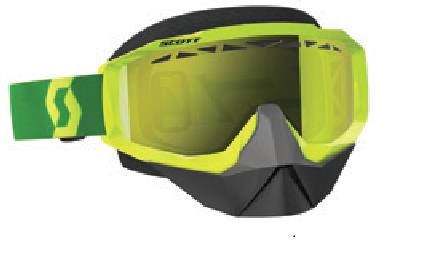 Scott USA - Scott USA Hustle Snowcross Goggles - 262582-2489325 - Yellow/Green / Amplifier Yellow Chrome Lens - OSFM