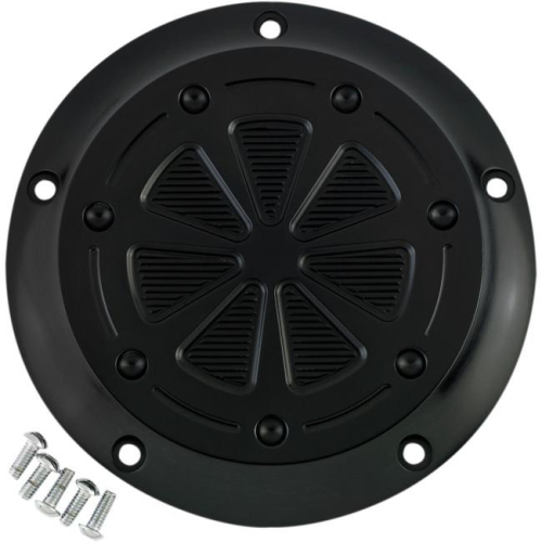 Joker Machine - Joker Machine Billet Derby Cover - Techno Black Anodized - 06-960-5B