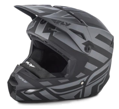 Fly Racing - Fly Racing Elite Cold Weather Interlace Helmet - 73-4940-4-XS - Black/Gray - X-Small