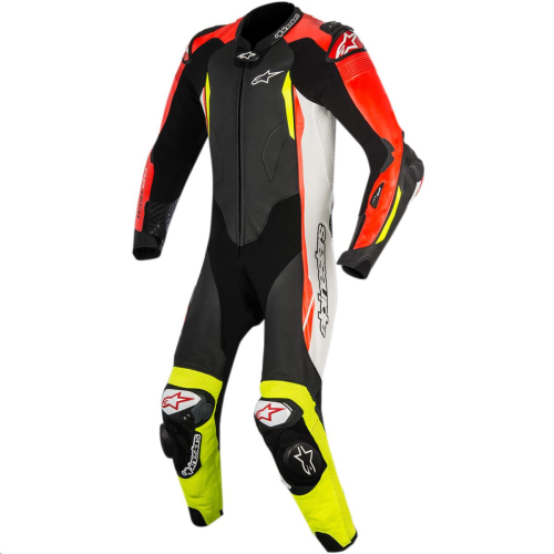 Alpinestars - Alpinestars GP Tech One-Piece Leather Suit V2 - 3156017-1236-48 - Black/White/Red/Yellow - 38