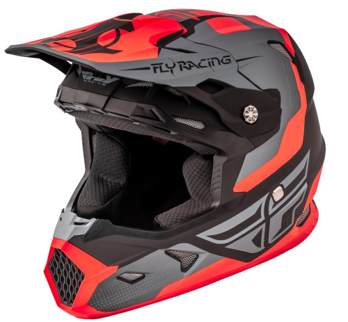 Fly Racing - Fly Racing Toxin Original Helmet - 73-8516S - Matte Orange/Black/Gray - Small