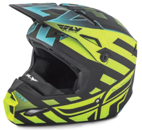 Fly Racing - Fly Racing Elite Cold Weather Interlace Helmet - 73-4941-4-XS - Black/Hi-Vis - X-Small