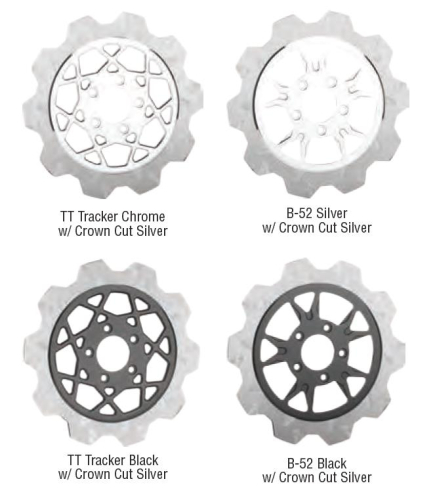 Lyndall Racing Brakes - Lyndall Racing Brakes Crown Cut Friction Rings for TT Tracker and B-52 Carriers - Silver - 527-0000