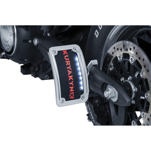Kuryakyn - Kuryakyn Side-Mount License Plate Mount Bracket - Chrome - 3189