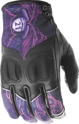 Highway 21 - Highway 21 Vixen Womens Gloves - 5884 489-00925 - Purple Lace - X-Large