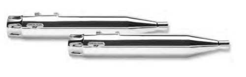 Arlen Ness - Arlen Ness Deep Cut 4in. Slip-On - Chrome w/ Chrome End Cap - 7202701