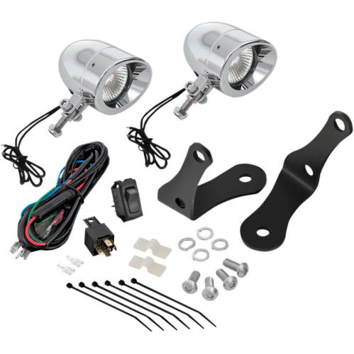 Show Chrome - Show Chrome 2 3/8in. Forged Bar Light Kit - Mini Halogen - Chrome - 30109