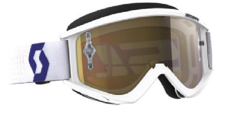 Scott USA - Scott USA Recoil XI Goggles - 262596-1030324 - White / Gold Chrome Works Lens - OSFM