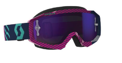 Scott USA - Scott USA Hustle MX Goggles - 262592-2839281 - Blue/Pink / Purple Chrome Works Lens - OSFM