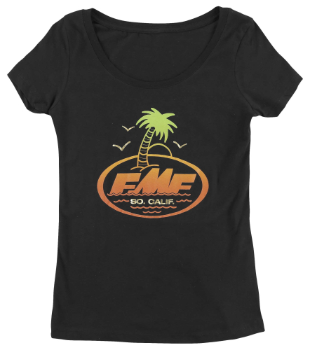 FMF Racing - FMF Racing Captain Quint Womens Scoop T-Shirt - SU7418900-BLK-LG - Black - Large