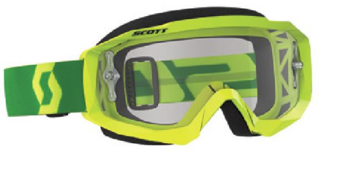 Scott USA - Scott USA Hustle MX Goggles - 262592-2489113 - Yellow/Green / Clear Works Lens - OSFM