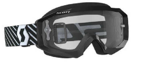 Scott USA - Scott USA Hustle MX Goggles - 262592-1007113 - Black/White / Clear Works Lens - OSFM