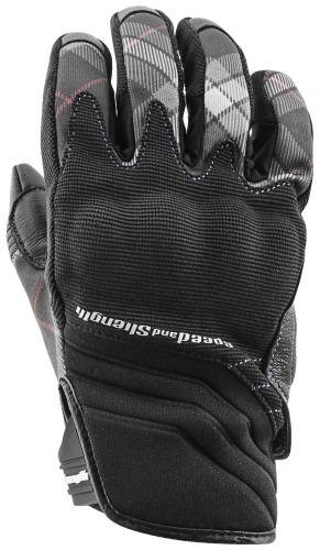 Speed & Strength - Speed & Strength Cross My Heart Womens Textile Gloves - 1102-1104-0052 - Gray - Small