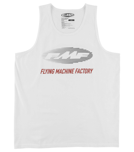FMF Racing - FMF Racing Stacked Tank Top - SU7123901-WHT-MD - White - Medium