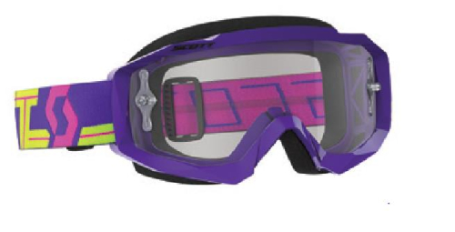 Scott USA - Scott USA Hustle MX Goggles - 262592-4984113 - Purple/Yellow / Clear Works Lens - OSFM
