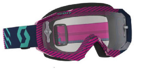 Scott USA - Scott USA Hustle MX Goggles - 262592-2839113 - Blue/Pink / Clear Works Lens - OSFM