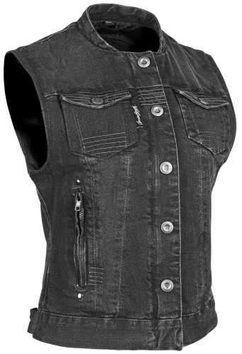 Speed & Strength - Speed & Strength Glory Daze Womens Denim Vest - 1114-1504-0055 - Black - X-Large