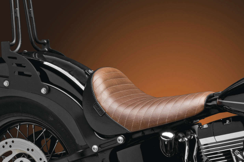 Le Pera - Le Pera Bare Bones Solo Seat - Brown Pleated - LSM-007BRNPT