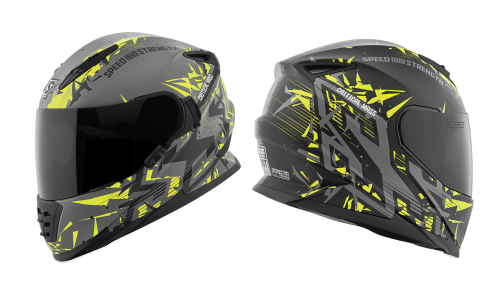 Speed & Strength - Speed & Strength SS1600 Critical Mass Helmet - 1111-0600-8152 - Hi-Vis/Gray/Black - Small