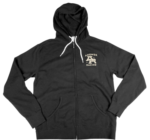 Answer - Answer Stamp Zipper Hoodie  - 0406-0400-0052 - Black - Small