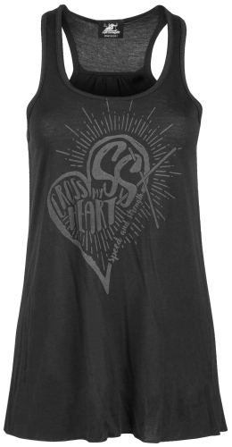Speed & Strength - Speed & Strength Cross My Heart Womens Tank Top - 1104-1706-0052 - Black - Small